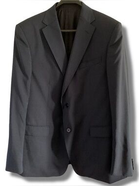 Z Zegna Solid Navy Blue Sports Coat Blazer Size 44R